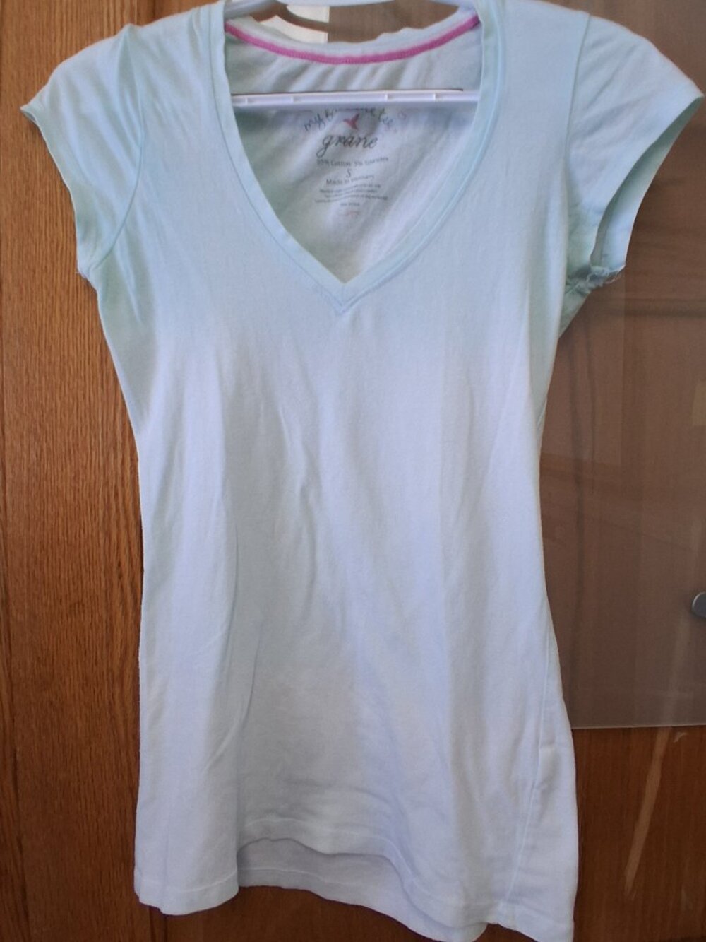 Light blue size small v neck tee
